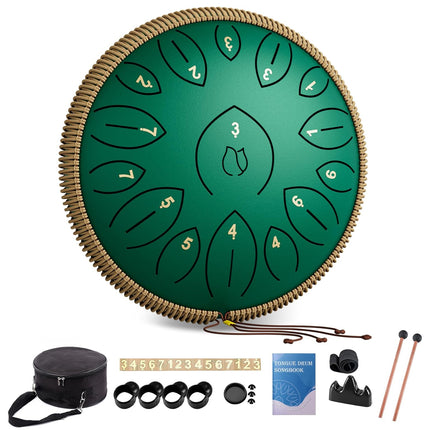 Ethereal Drum Factory 12inch Steel Tongue Drum Hand Disc Percussion Instrument