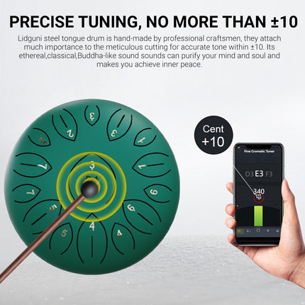 Ethereal Drum Factory 12inch Steel Tongue Drum Hand Disc Percussion Instrument