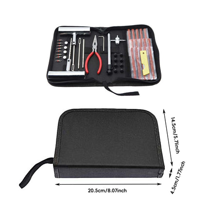 46PCS Car Tire Repair Kit Patch Plug Puncture Emergency for Car Truck Motorbike