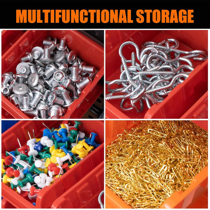 30PCS Wall Mounted Tool Storage Rack Bin Organiser Box for Garage Workshop Use