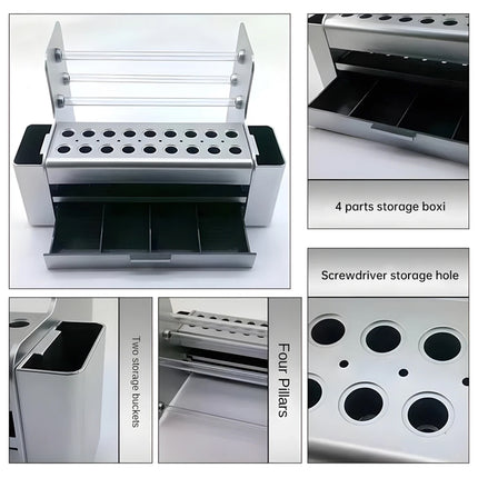 Tool Cabinet Multifunctional Desktop Organizer Screwdriver Parts Rack Case