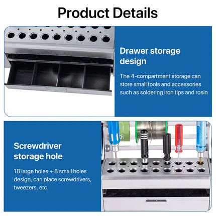 Tool Cabinet Multifunctional Desktop Organizer Screwdriver Parts Rack Case