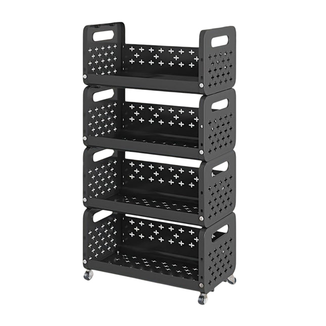 Multi-functional Kitchen Rack Movable Multi-layer Snack Storage Cart Shelf