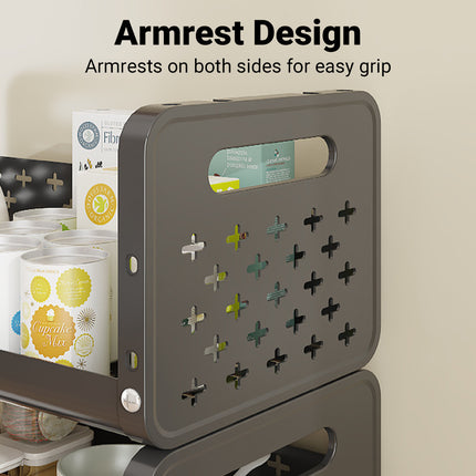 Multi-functional Kitchen Rack Movable Multi-layer Snack Storage Cart Shelf