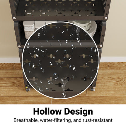 Multi-functional Kitchen Rack Movable Multi-layer Snack Storage Cart Shelf