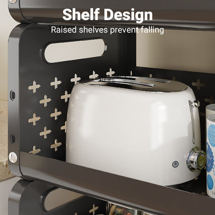 Multi-functional Kitchen Rack Movable Multi-layer Snack Storage Cart Shelf