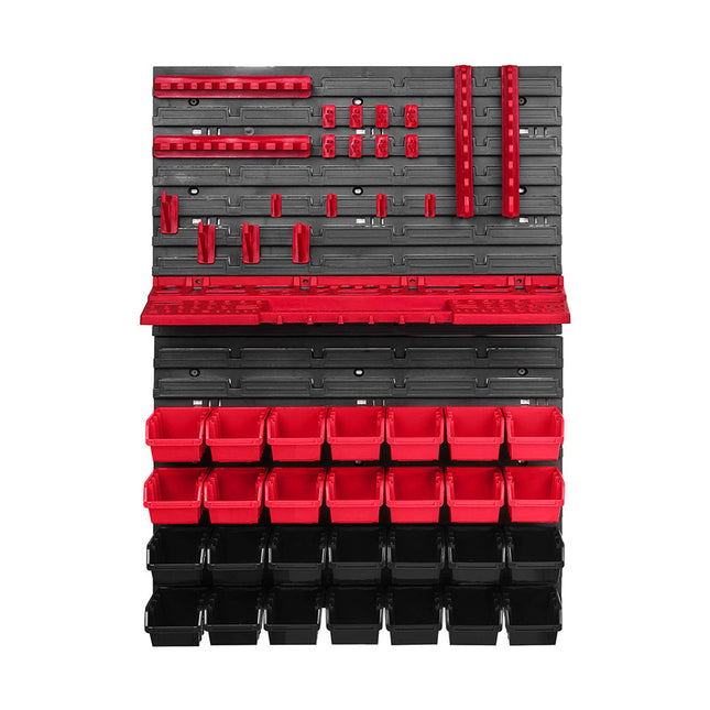 49PCS Plastic Tool Storage Box Wall Organizer Parts Cabinet Hanging Toolbox Use