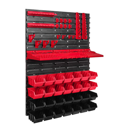 49PCS Plastic Tool Storage Box Wall Organizer Parts Cabinet Hanging Toolbox Use
