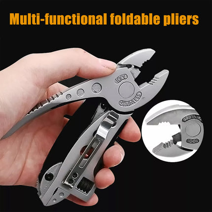 Multi Function Folding Pocket Plier Screwdriver Camping Survival Tools Portable