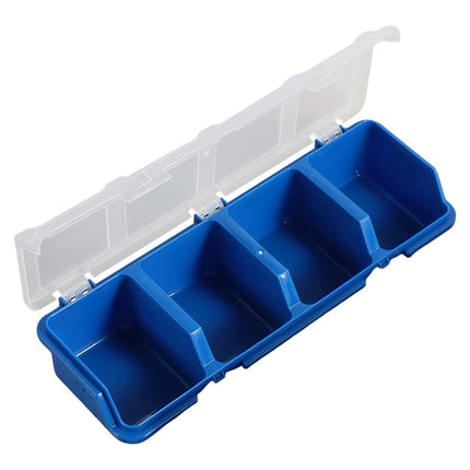 4X Small Sorted Screw Parts Box Small Plastic Component Box With Slant Mouth Lid