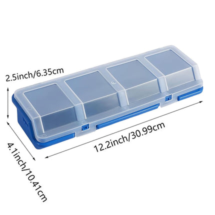 4X Small Sorted Screw Parts Box Small Plastic Component Box With Slant Mouth Lid