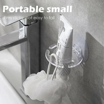 Toothbrush Holder Wall Mount Sucker Bathroom Suction Cup Toothpaste Storage Rack - Aimall