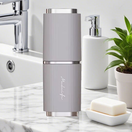 2-in-1 Travel Tooth Cup Portable With Lid Toothbrush Storage Case Toiletry Set