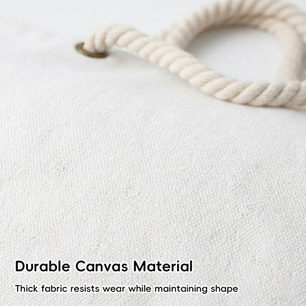 Blank Canvas Tote Bags 3 Pack Rope Handles Two Sizes