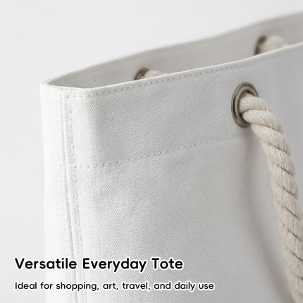 Blank Canvas Tote Bags 3 Pack Rope Handles Two Sizes