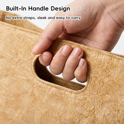 Washable Kraft Style Paper Tote Bag Built In Handle