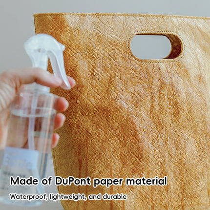 Washable Kraft Style Paper Tote Bag Built In Handle