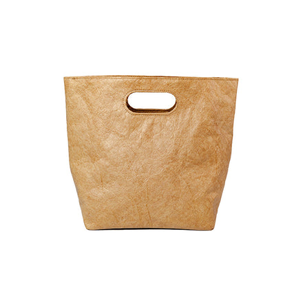 Washable Kraft Style Paper Tote Bag Built In Handle