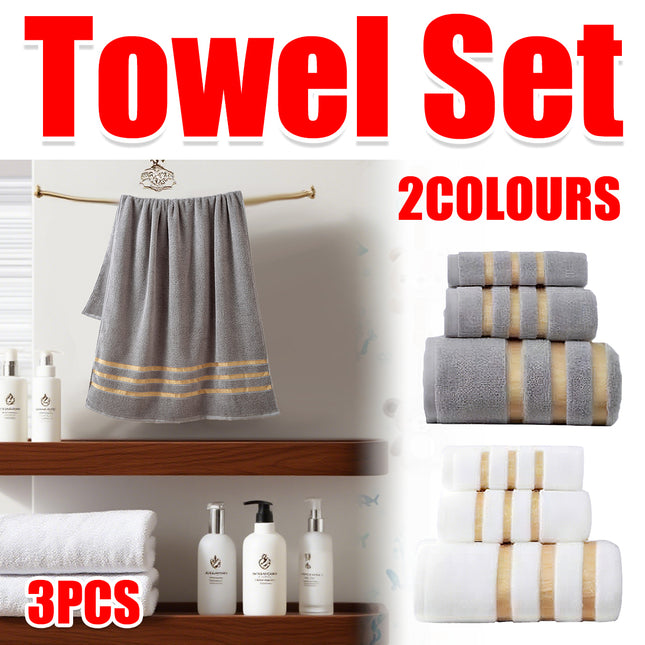 3pcs Soft Face Towels Absorbent for Home Bathroom Daily Use Quick Dry Towels