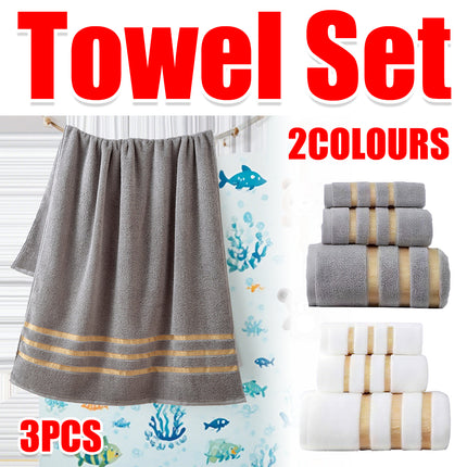 3pcs Soft Face Towels Absorbent for Home Bathroom Daily Use Quick Dry Towels