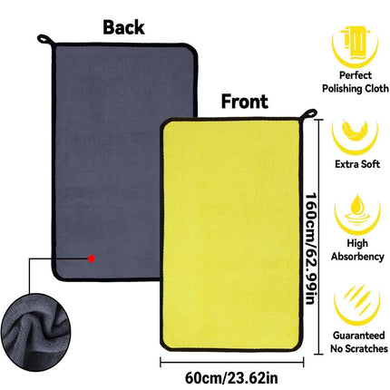 Extra Large Car Wash Towel Double Sided Absorbent Cleaning Car Drying Towel