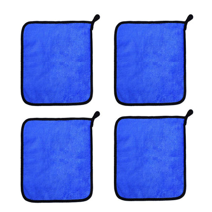 4pcs Car Wash Towels Double Sided Cleaning Wipe Microfiber Cloths Auto Detailing