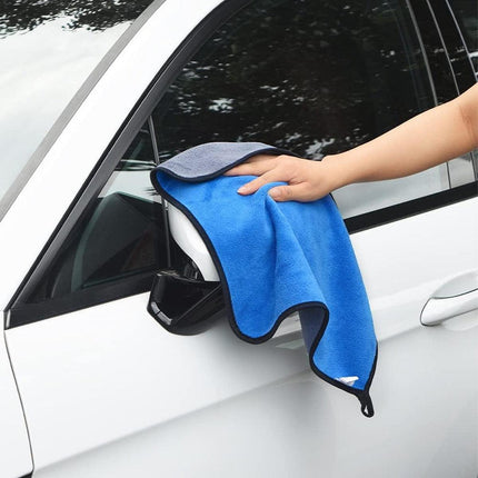 4pcs Car Wash Towels Double Sided Cleaning Wipe Microfiber Cloths Auto Detailing