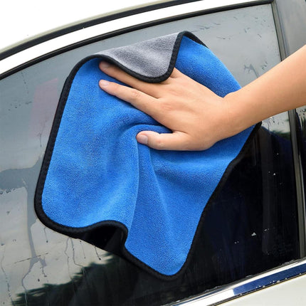 4pcs Car Wash Towels Double Sided Cleaning Wipe Microfiber Cloths Auto Detailing
