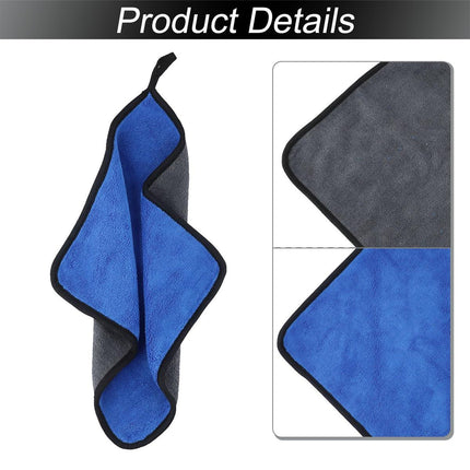 4pcs Car Wash Towels Double Sided Cleaning Wipe Microfiber Cloths Auto Detailing