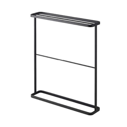 Freestanding Bathroom Towel Rack Metal 64.5x15x75cm Black/White Space Saving