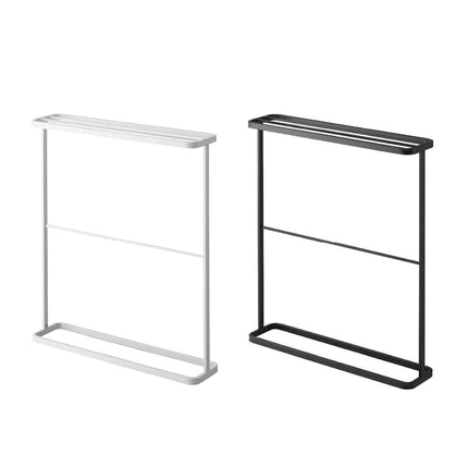 Freestanding Bathroom Towel Rack Metal 64.5x15x75cm Black/White Space Saving