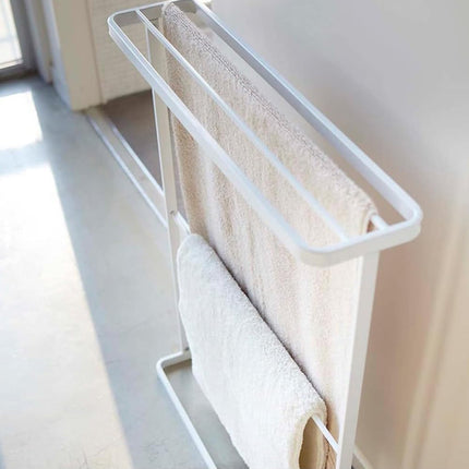 Freestanding Bathroom Towel Rack Metal 64.5x15x75cm Black/White Space Saving