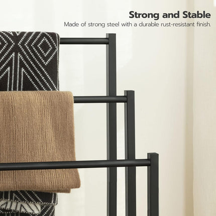 3 Bar Metal Towel Storage Rack 40x28x80.3cm Durable for Bathroom Bedroom Use