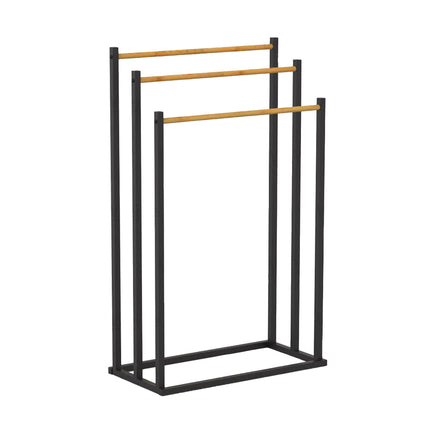 3 Bar Vertical Floor-Standing Towel Rack 45x21x86cm Durable for Bathroom Bedroom