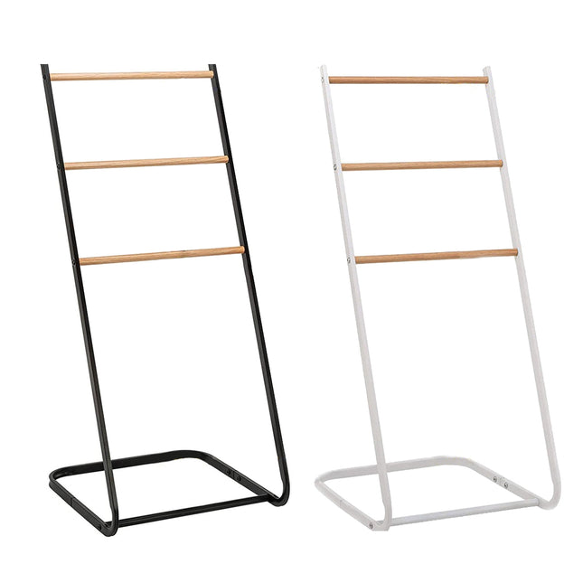 Simple L-Shaped Metal Towel Drying Rack Stable for Clothes Towel Storage Indoor