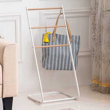 Simple L-Shaped Metal Towel Drying Rack Stable for Clothes Towel Storage Indoor