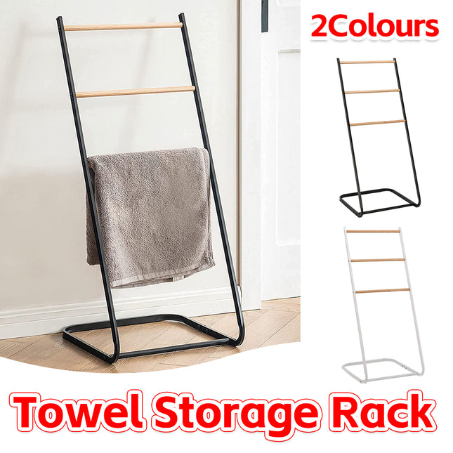 Simple L-Shaped Metal Towel Drying Rack Stable for Clothes Towel Storage Indoor