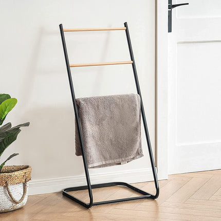 Simple L-Shaped Metal Towel Drying Rack Stable for Clothes Towel Storage Indoor