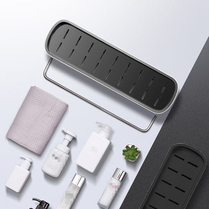 Kitchen Bathroom Wall-Mounted Storage Rack Rustproof Aluminum Easy Install