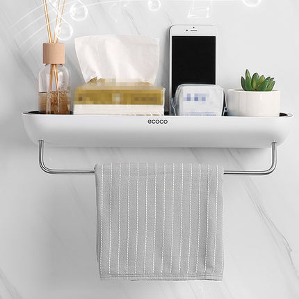 Kitchen Bathroom Wall-Mounted Storage Rack Rustproof Aluminum Easy Install