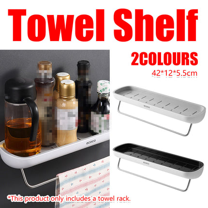 Kitchen Bathroom Wall-Mounted Storage Rack Rustproof Aluminum Easy Install