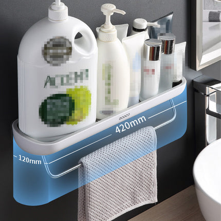 Kitchen Bathroom Wall-Mounted Storage Rack Rustproof Aluminum Easy Install
