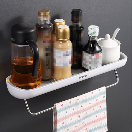 Kitchen Bathroom Wall-Mounted Storage Rack Rustproof Aluminum Easy Install