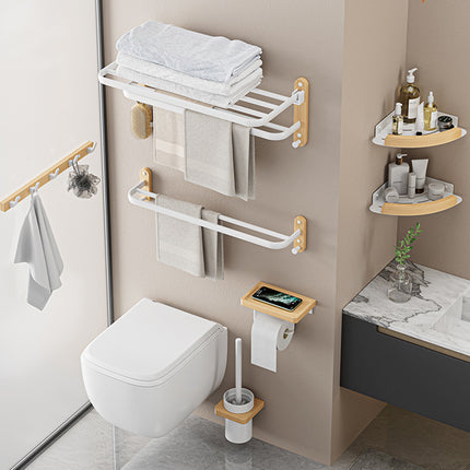 Bathroom Towel Rack Space Saving Durable Material for Restroom Washroom Storage
