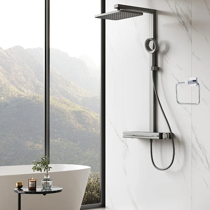 Bathroom Towel Rack and Towel Rod Hanger Wall Mounted for Bathroom Organizer
