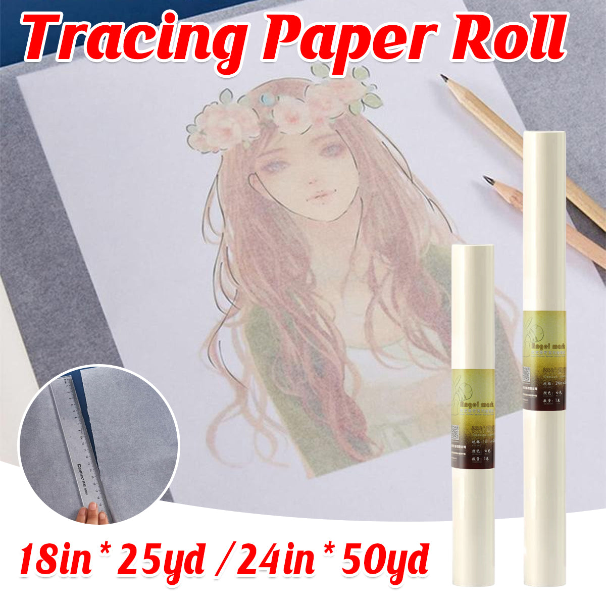Tracing Paper Rendering Drawing Paper Roll Sulfuric Acid-Free Tracing for Design | Aimall