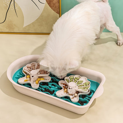 Dog Feeding Bowl Slow Food Dish Anti Gulp Pet Feeder Non Slip Dog Basin Puppy