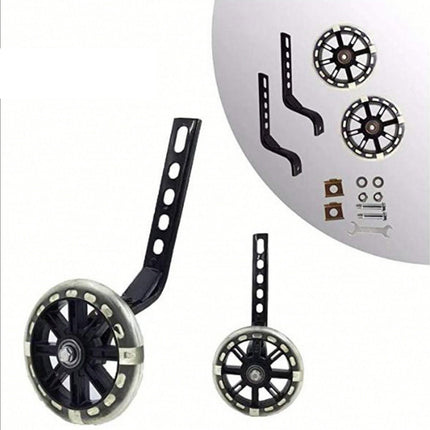 12–20 Inch Bike Training Wheels Flashing PVC Silent Stabilizer Auxiliary Support