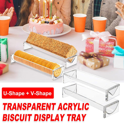 1PC Transparent Rectangular Biscuit Display Rack Food Dessert Wedding Cake Stand