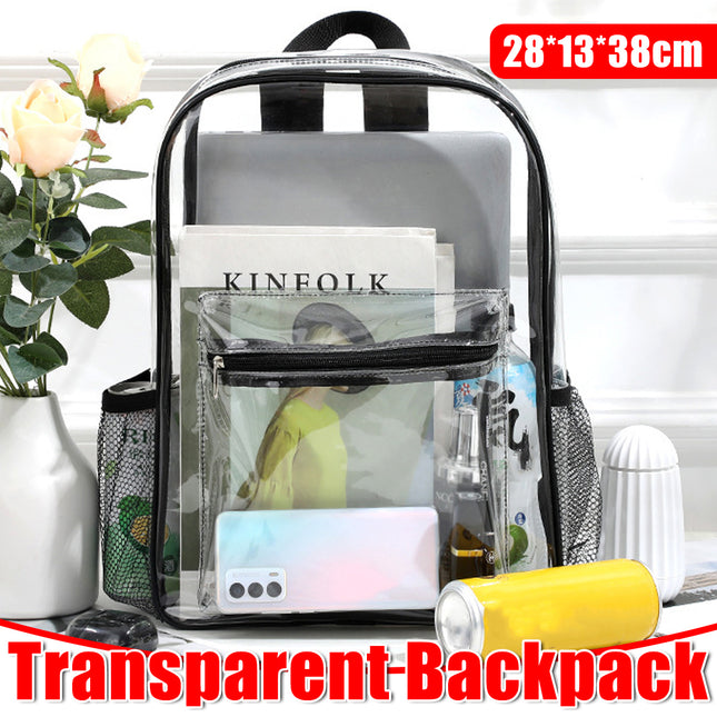 Transparent Backpack Schoolbag Large Capacity Storage Bag For School And Travel